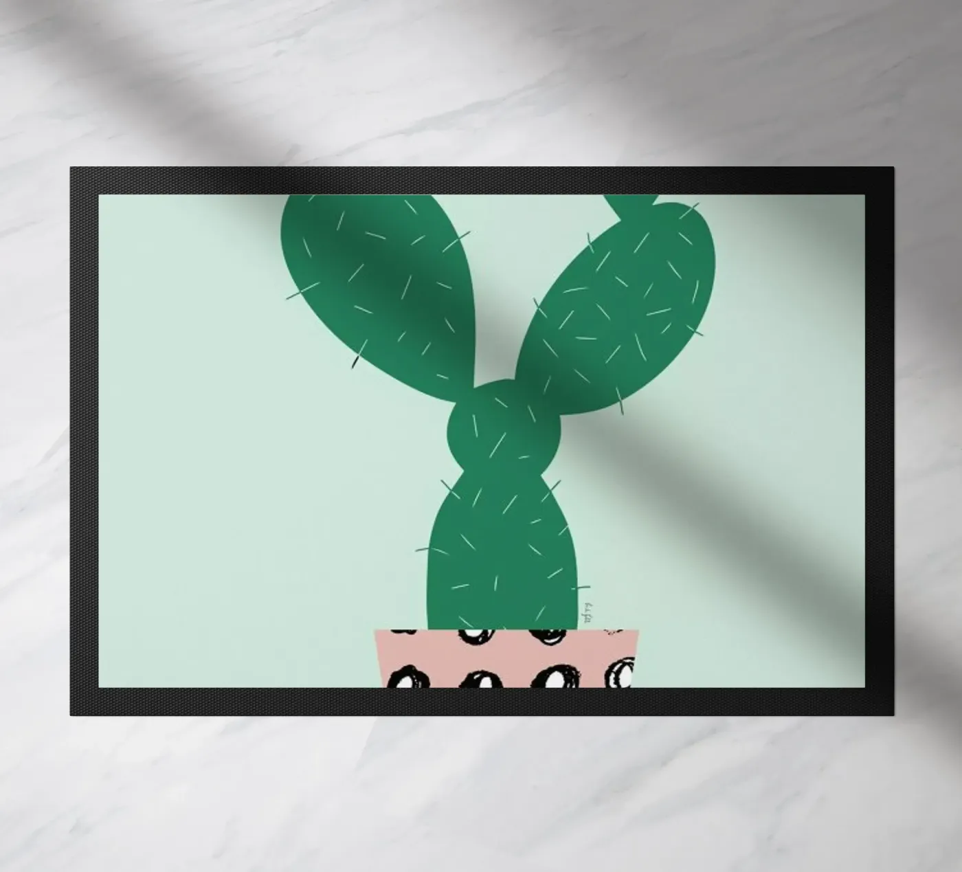 Cactus doormat by Linda Gobeta