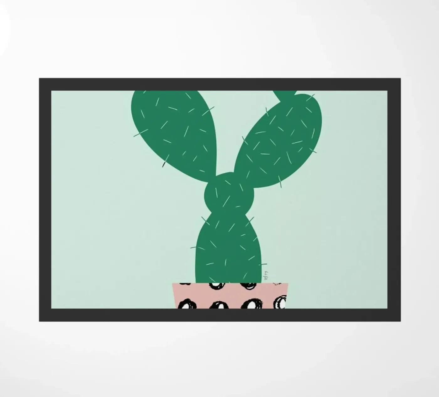 Cactus doormat by Linda Gobeta