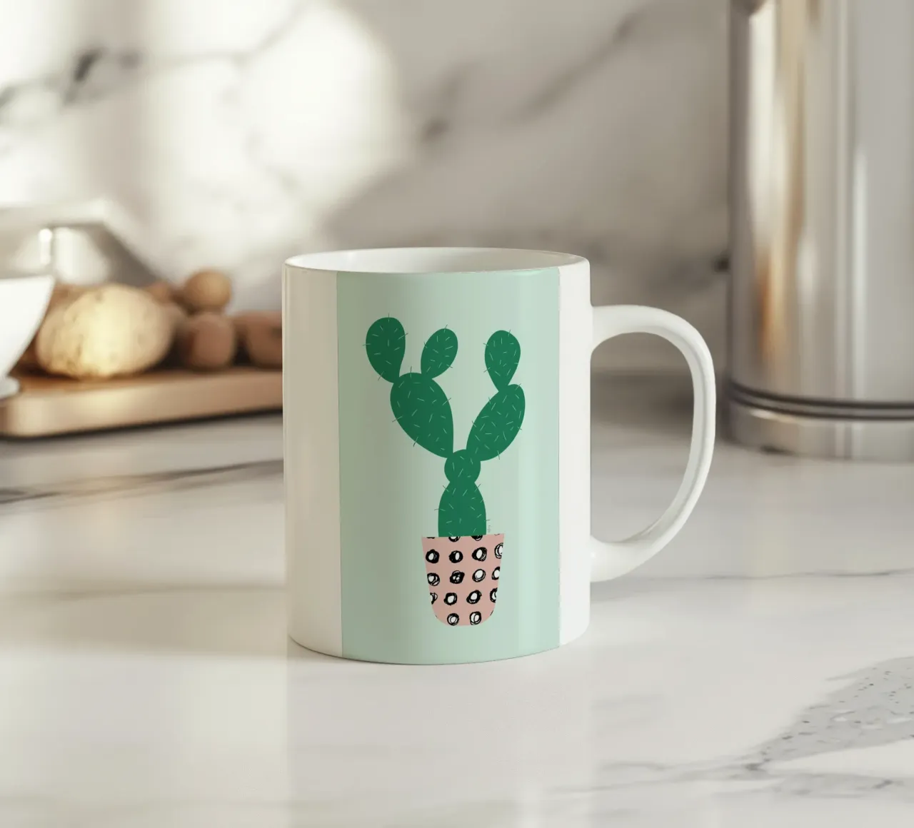 Cactus tazza in ceramica da Linda Gobeta