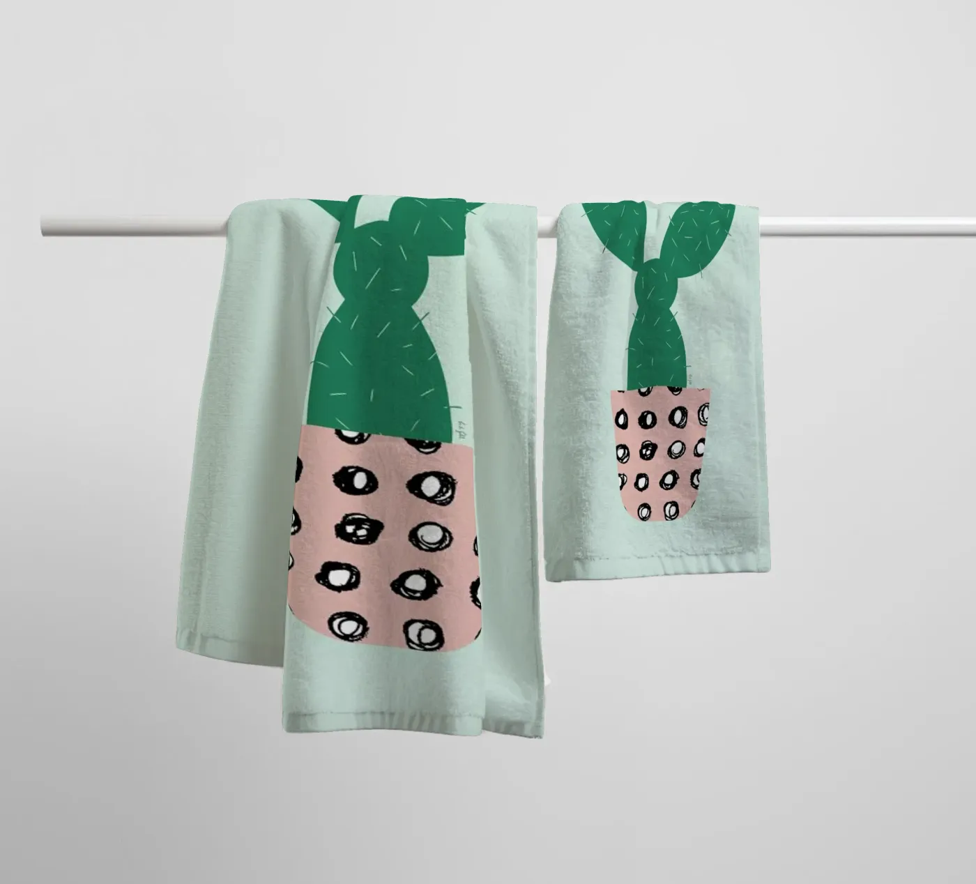 Cactus towel by Linda Gobeta