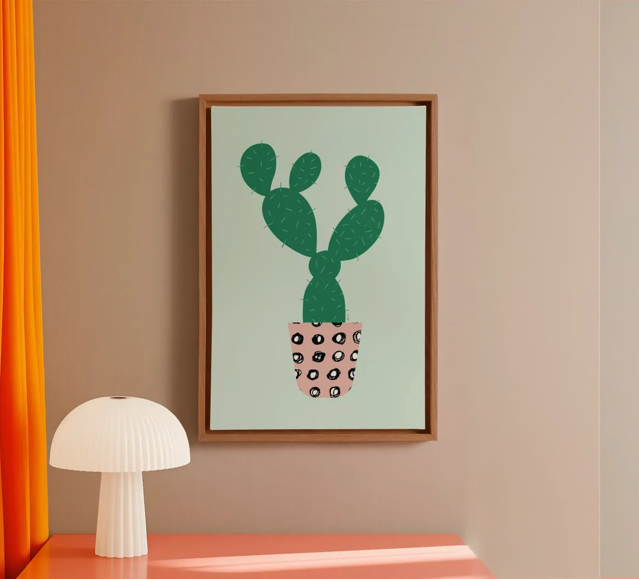 Cactus canvas van Linda Gobeta