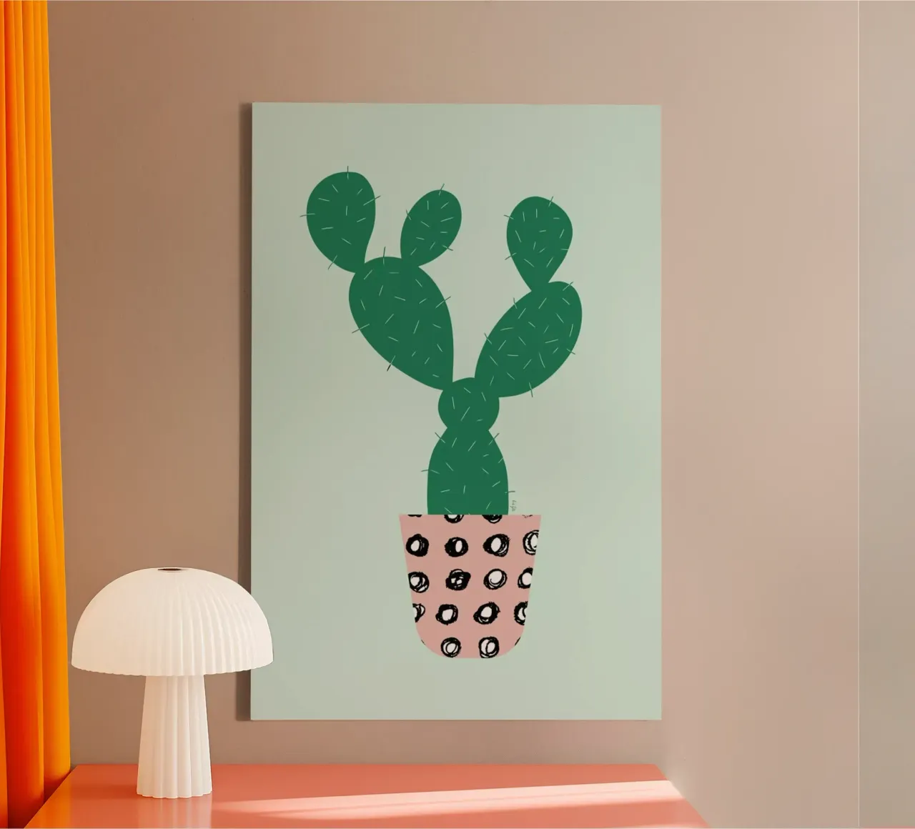 Cactus canvas van Linda Gobeta