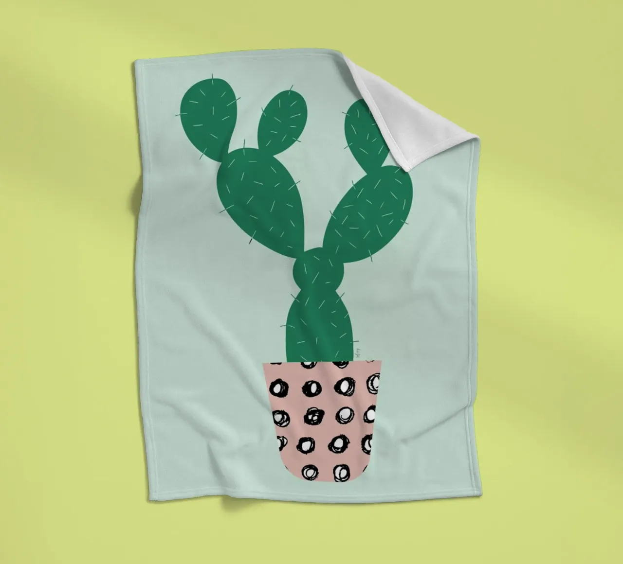 Cactus fleecedeken van Linda Gobeta