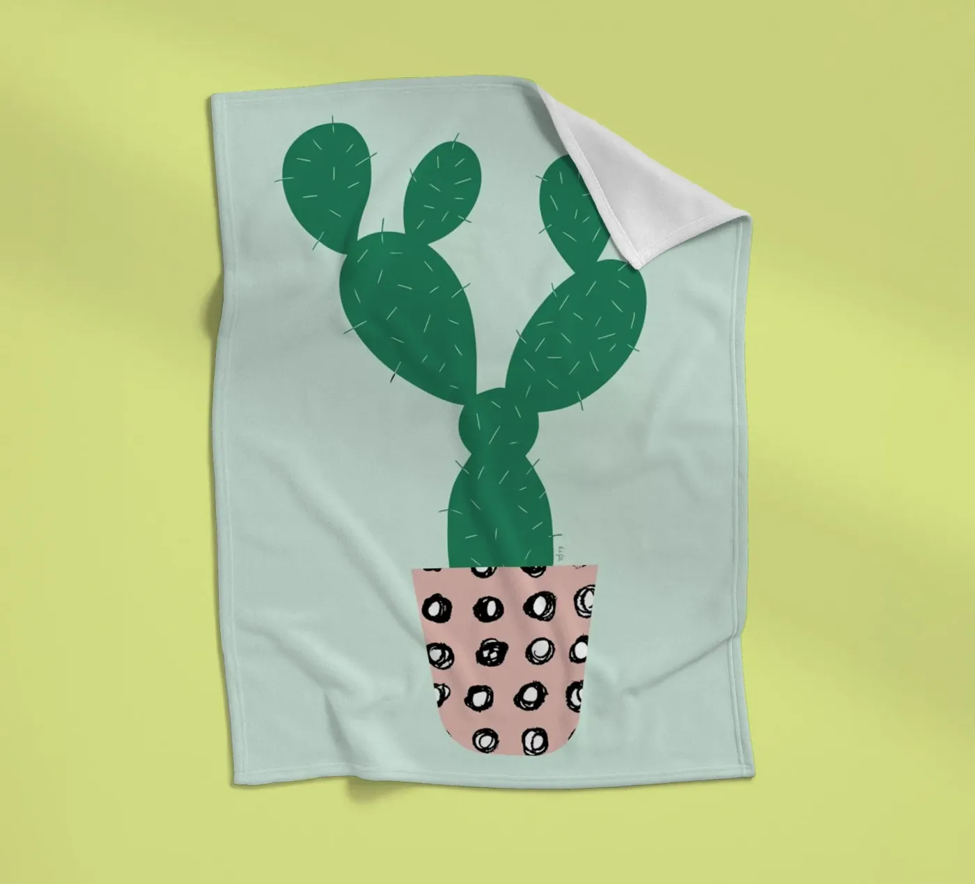 Cactus fleecedeken van Linda Gobeta
