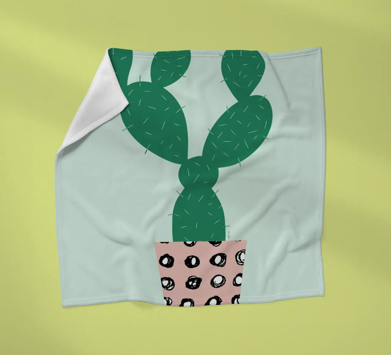 Cactus fleecedeken van Linda Gobeta