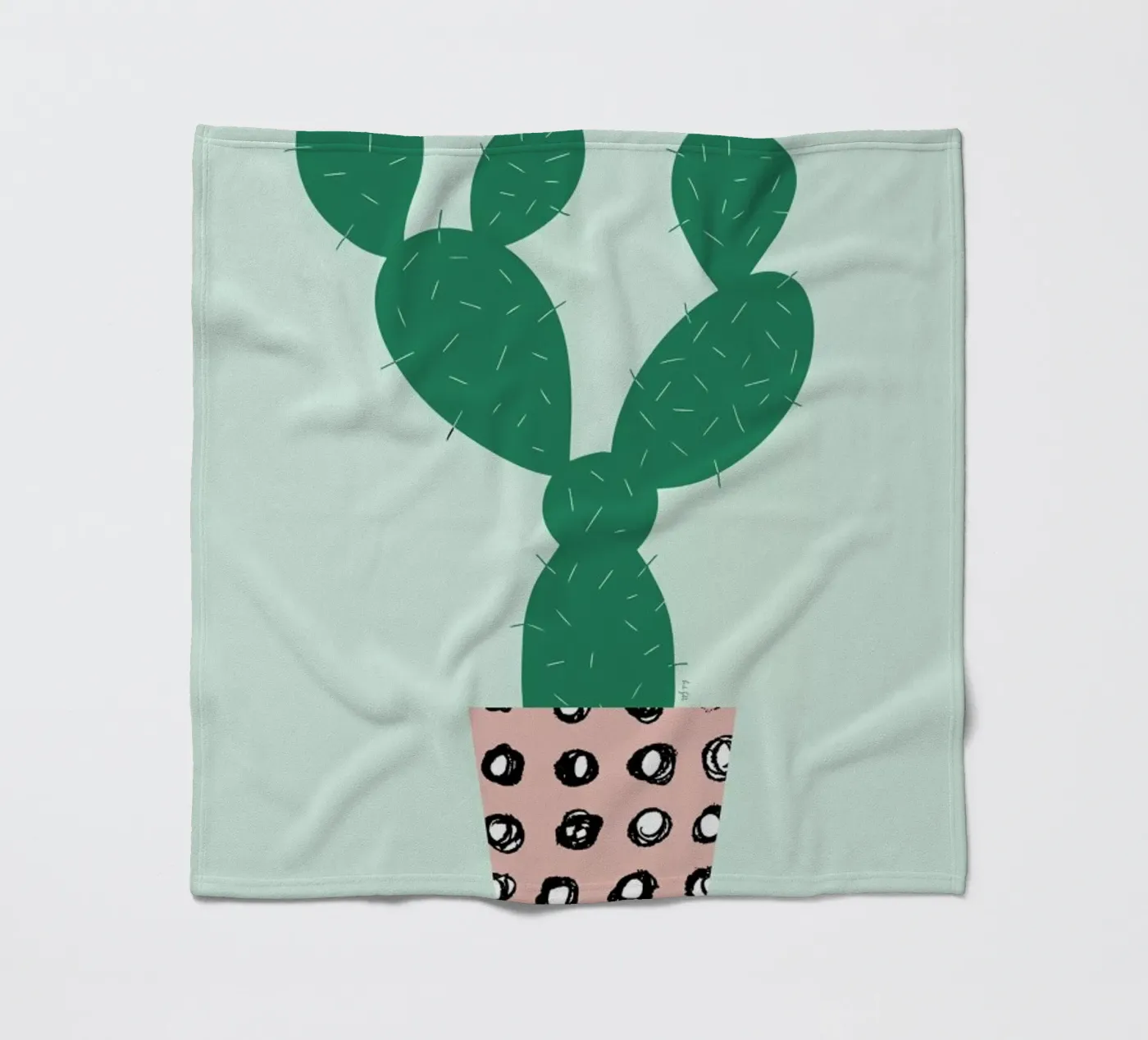 Cactus fleecedeken van Linda Gobeta