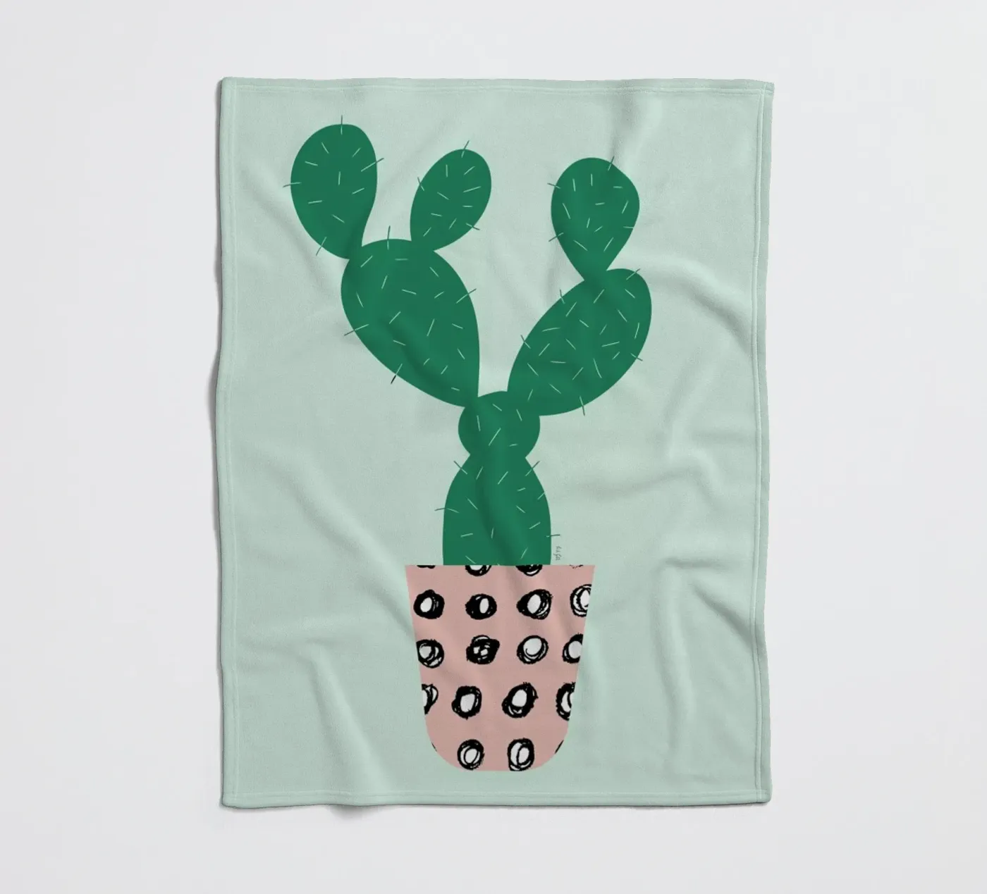 Cactus fleecedeken van Linda Gobeta