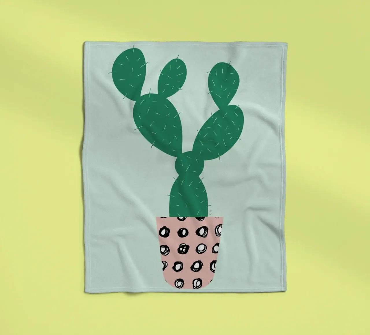 Cactus fleecedeken van Linda Gobeta