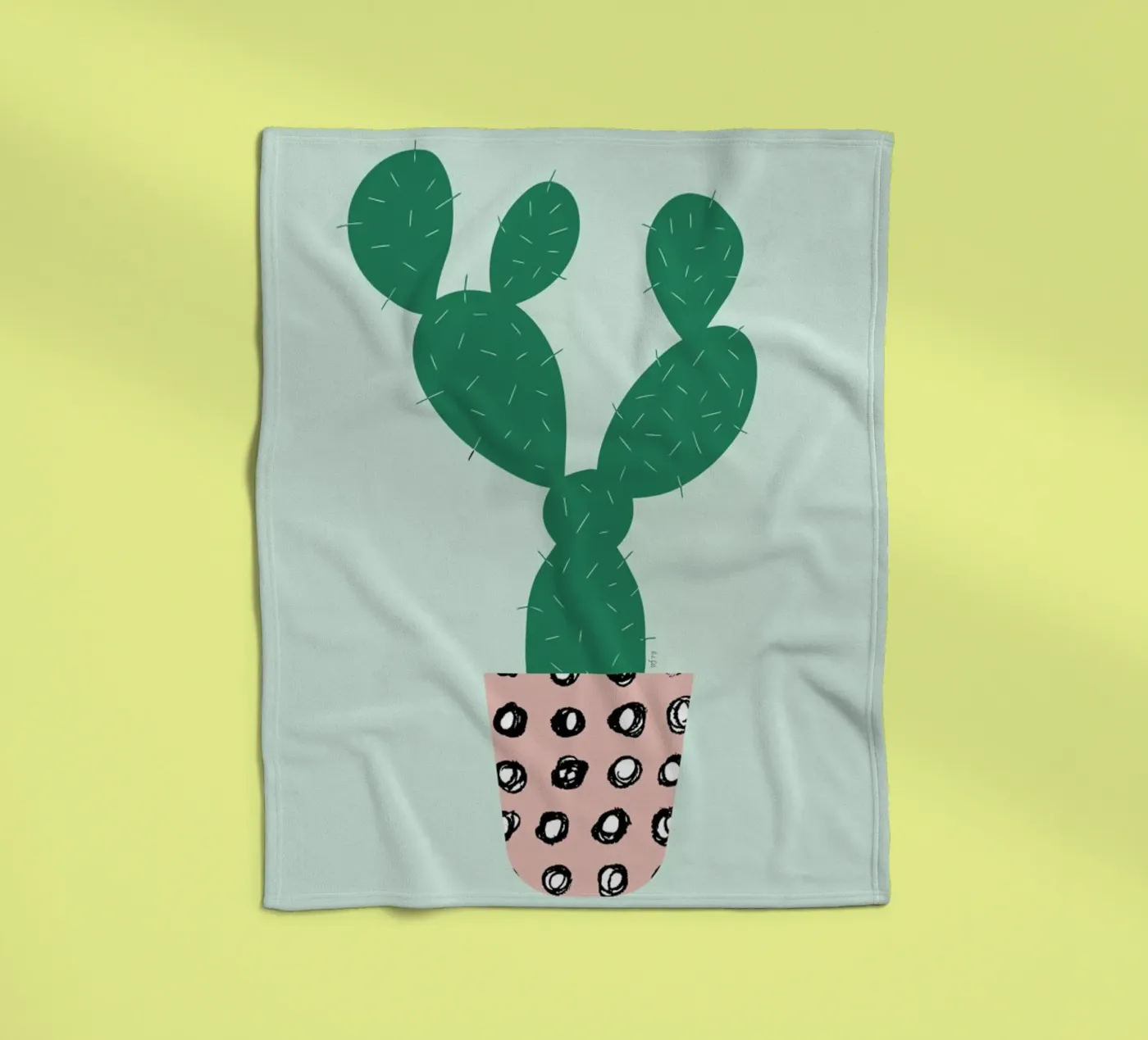 Cactus fleecedeken van Linda Gobeta