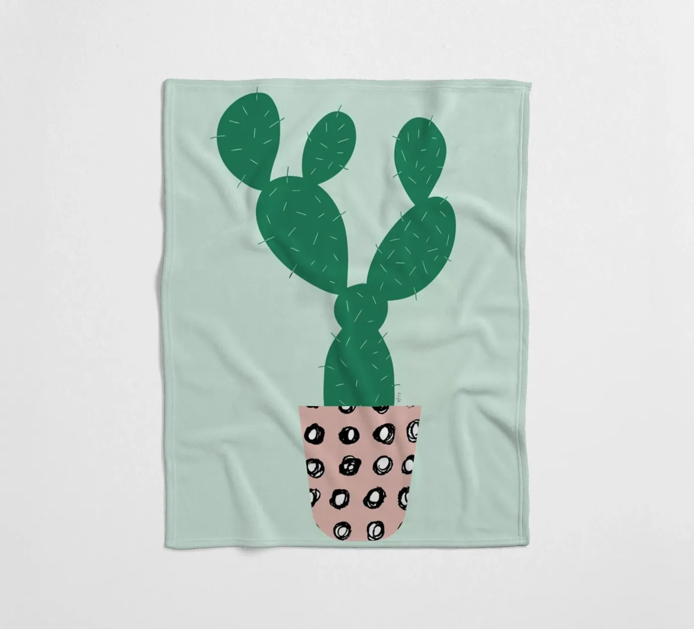 Cactus fleecedeken van Linda Gobeta