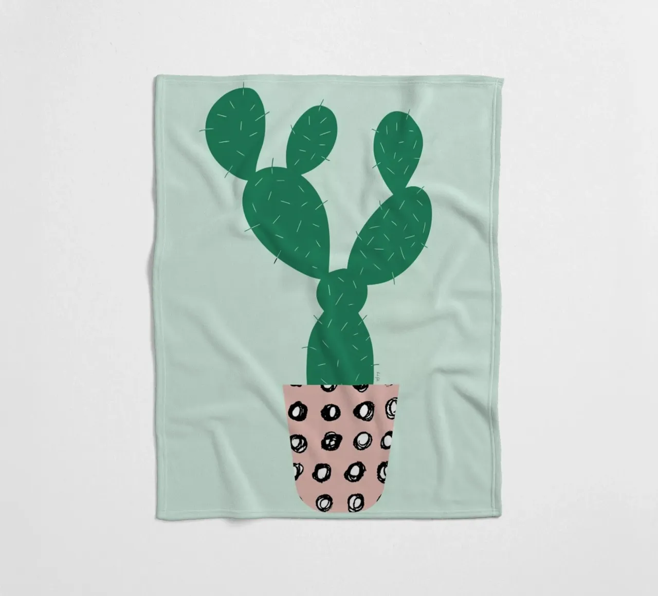 Cactus fleecedeken van Linda Gobeta