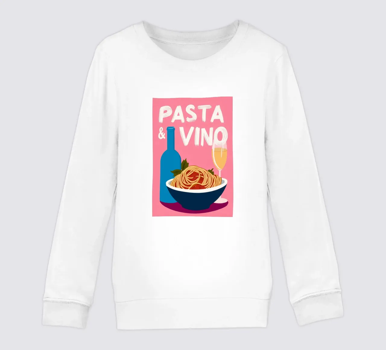 Spagetti & Vino Amore felpa bambino da Carinaprint