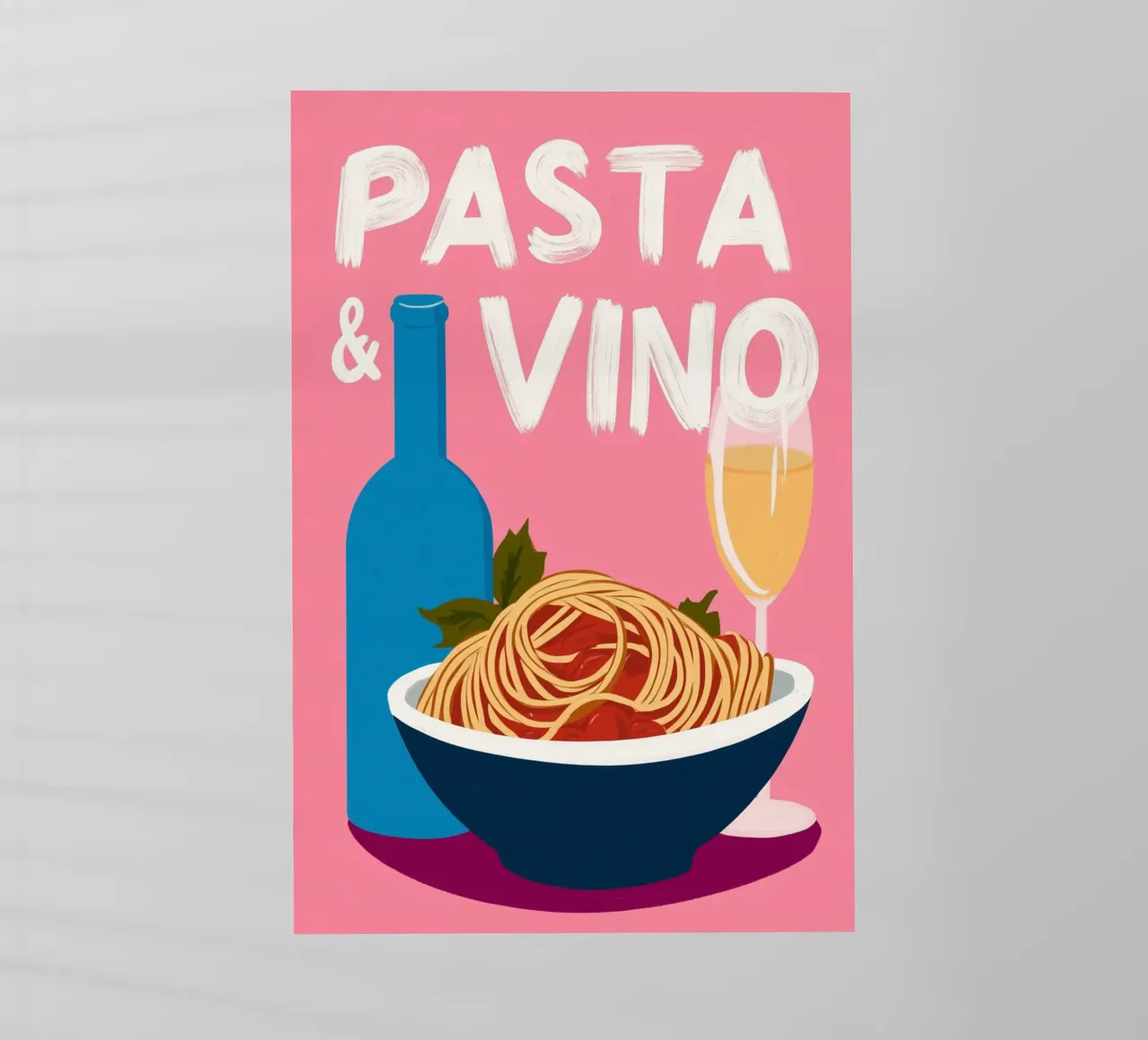 Spagetti & Vino Amore pellicola backlit da Carinaprint