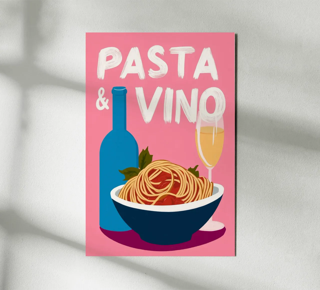 Spagetti & Vino Amore alluminio dibond da Carinaprint