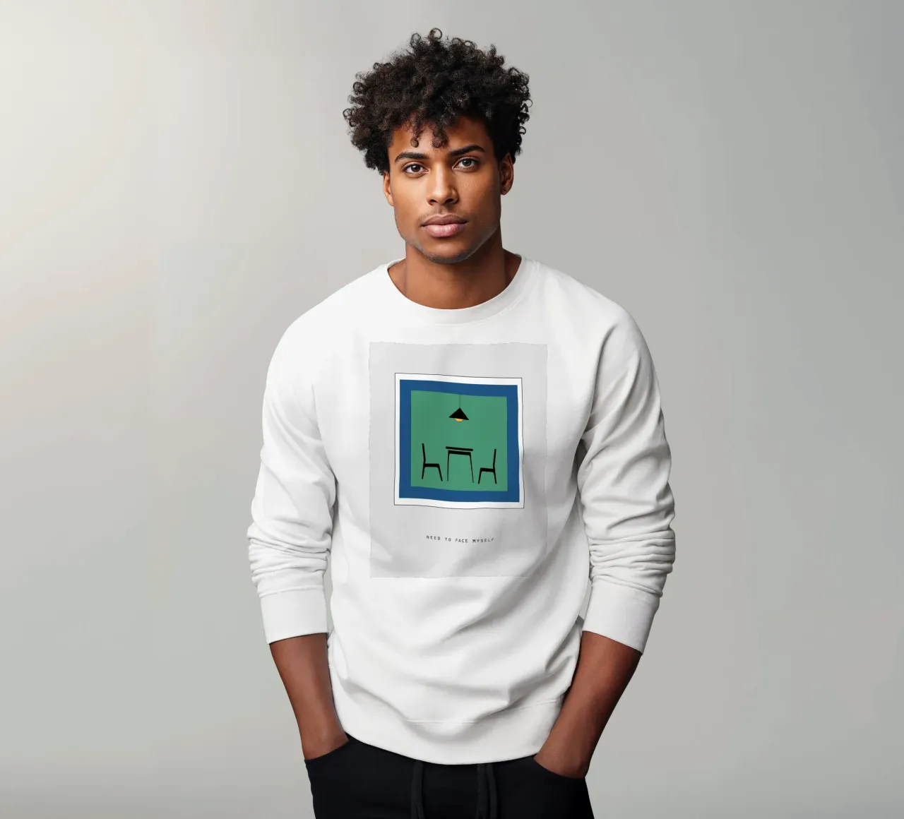 NEED TO FACE MYSELF felpa da natural neutral