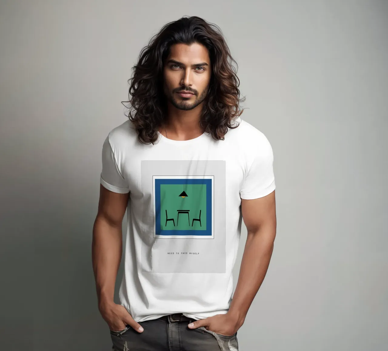 NEED TO FACE MYSELF t-shirt da natural neutral