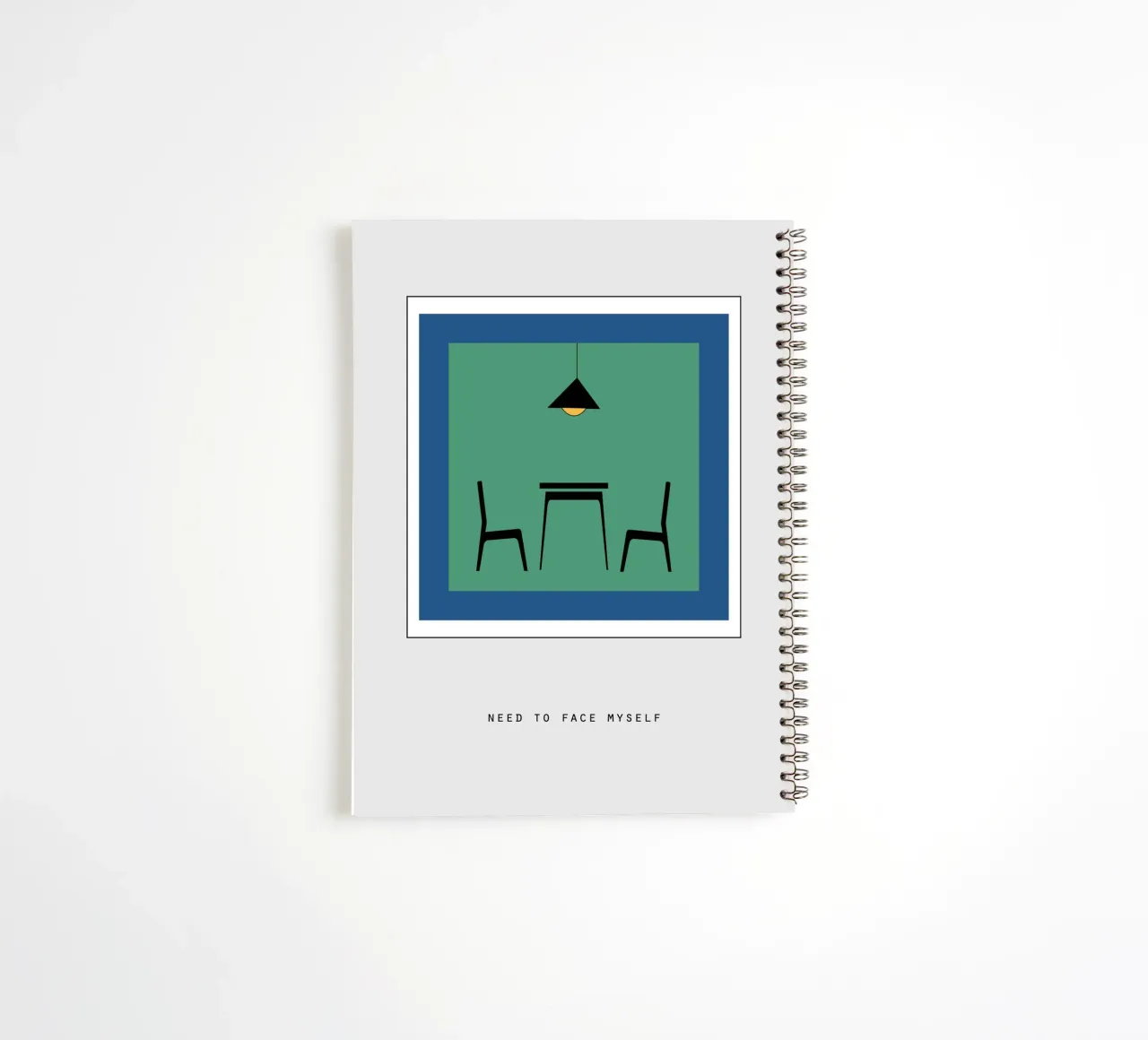 NEED TO FACE MYSELF spiral notebook by natural neutral