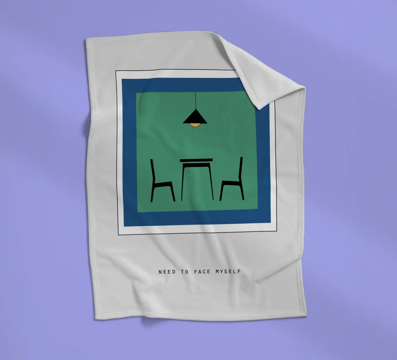 NEED TO FACE MYSELF coperta in pile da natural neutral