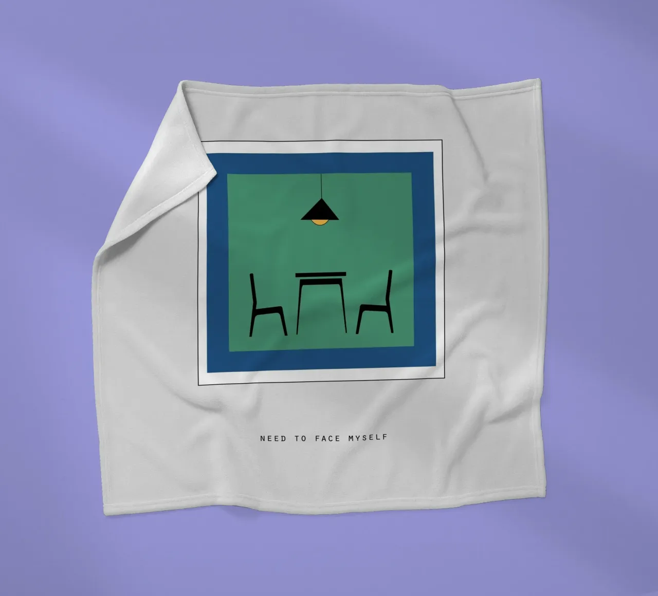 NEED TO FACE MYSELF coperta in pile da natural neutral