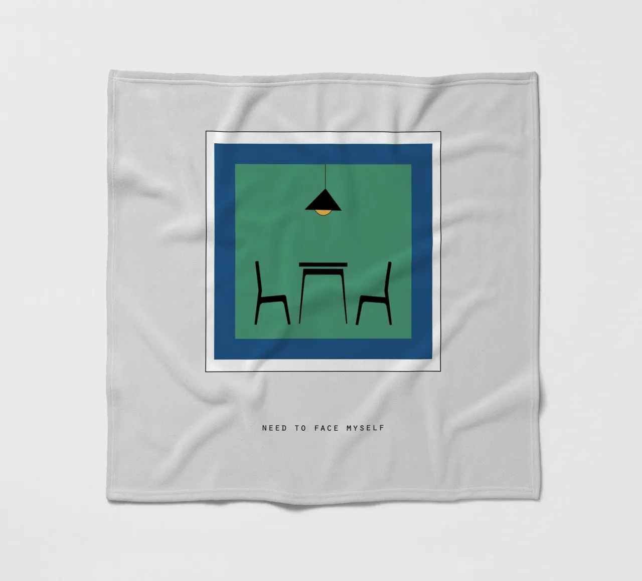 NEED TO FACE MYSELF coperta in pile da natural neutral