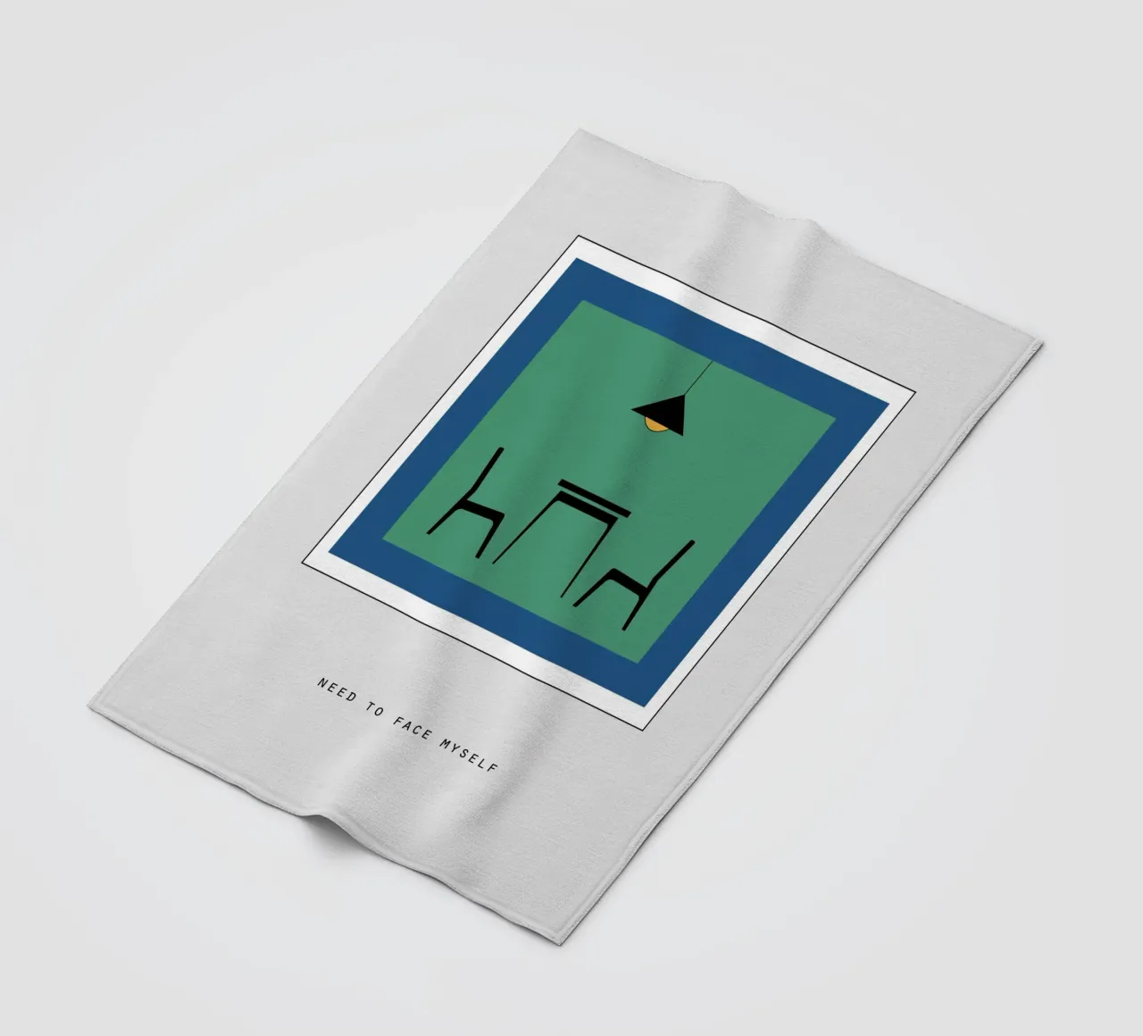 NEED TO FACE MYSELF coperta in pile da natural neutral