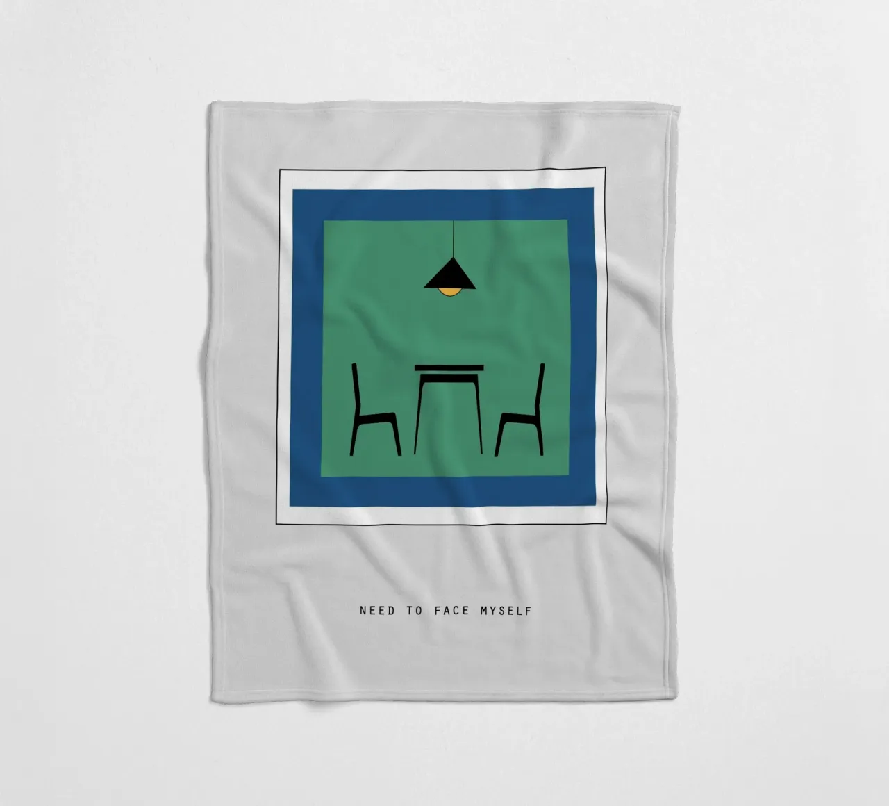 NEED TO FACE MYSELF coperta in pile da natural neutral