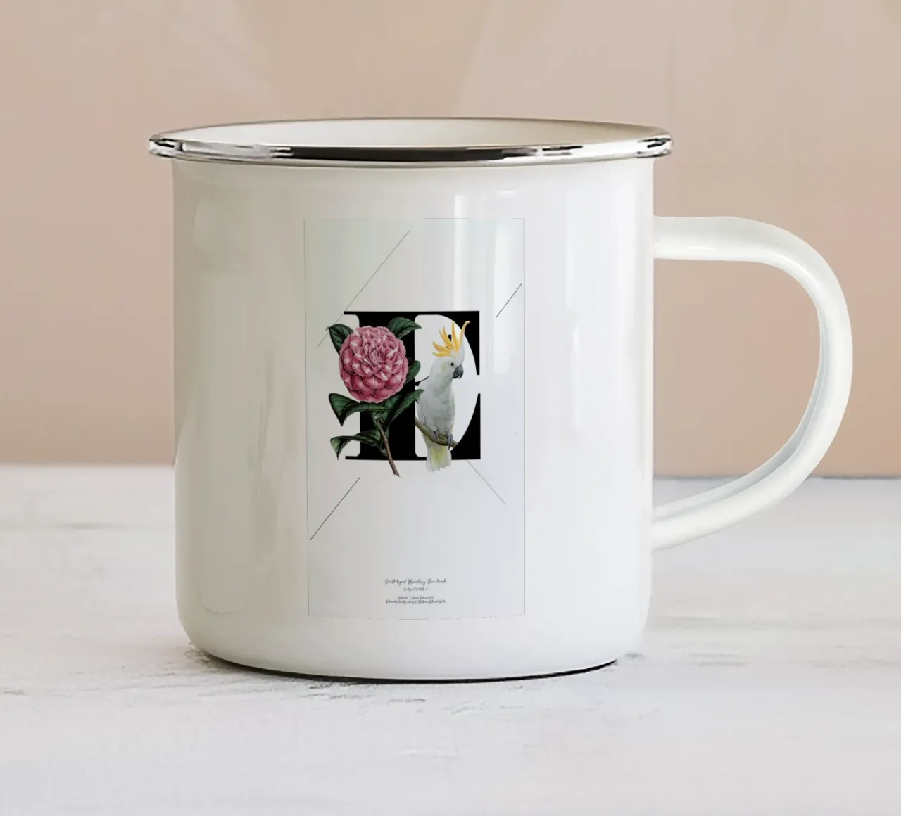 Botanical Alphabet - E tazza in smalto da Froilein Juno