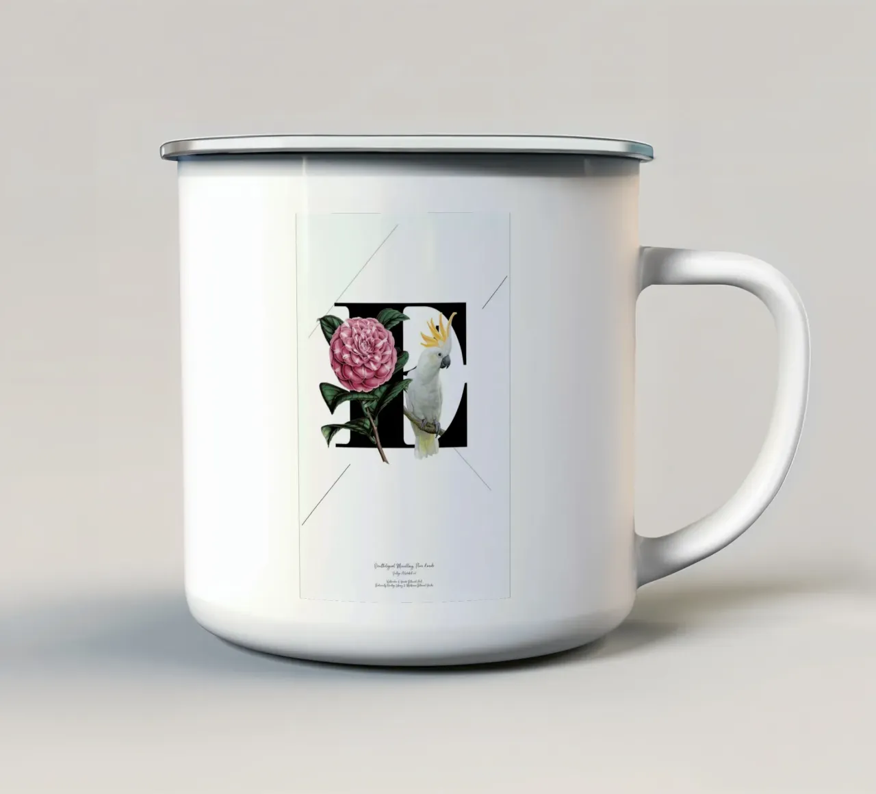 Botanical Alphabet - E tazza in smalto da Froilein Juno