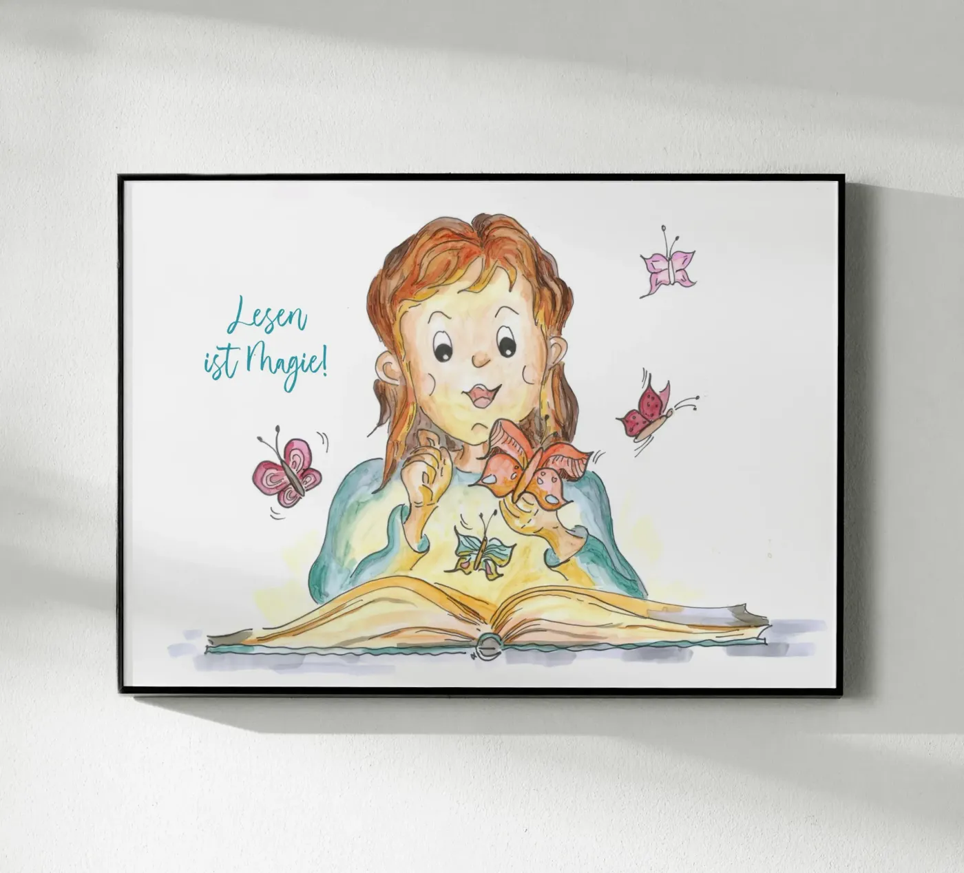 Lesen ist Magie! Acryl-Glas von MutMalerin