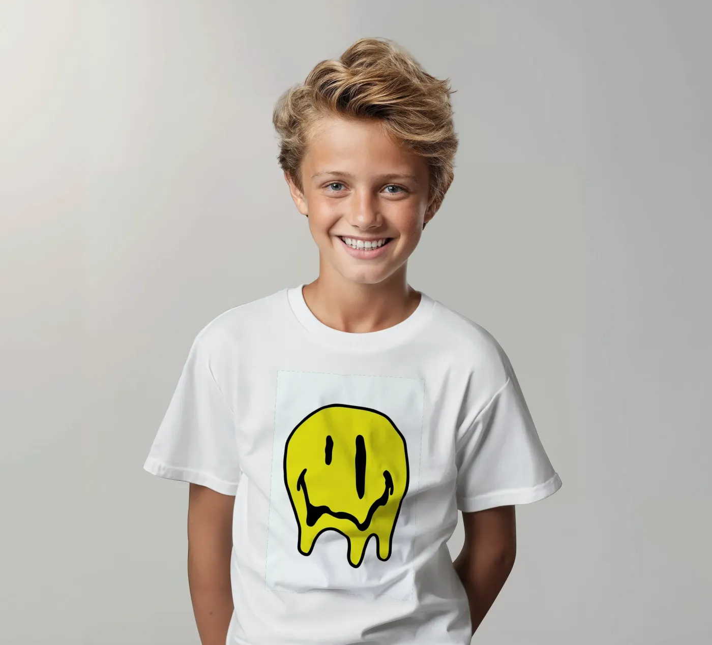 Smiley kinder t-shirt van Nick Cocozza