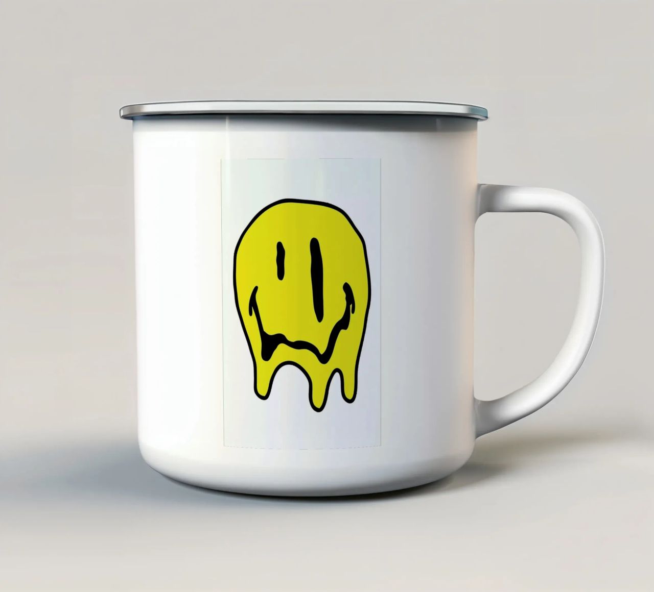 Smiley tazza in smalto da Nick Cocozza