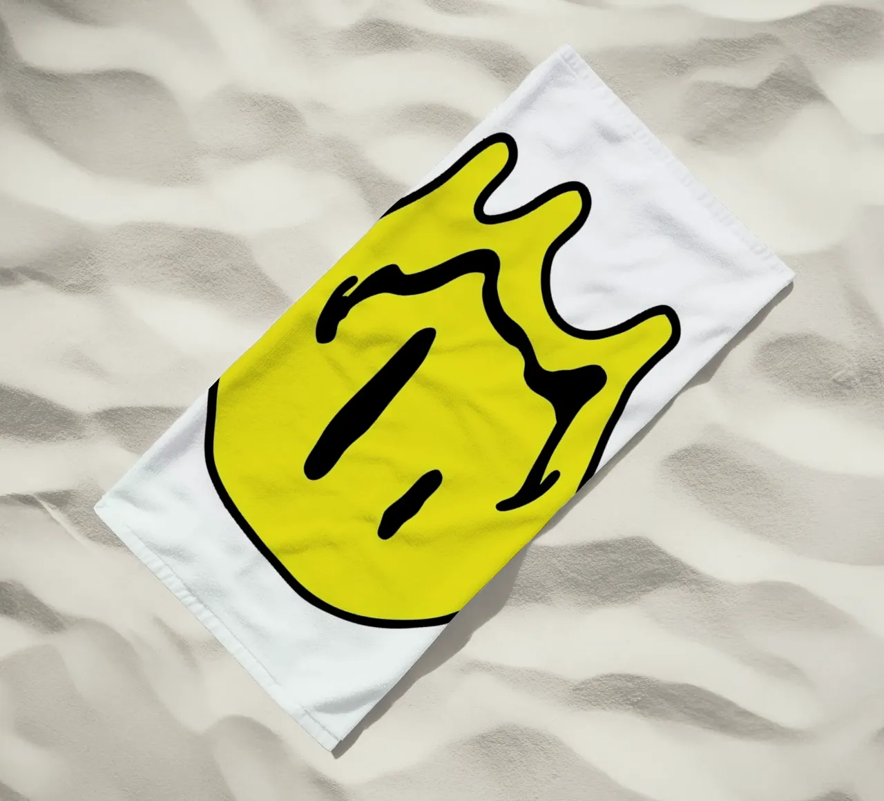 Smiley beach towel by Nick Cocozza
