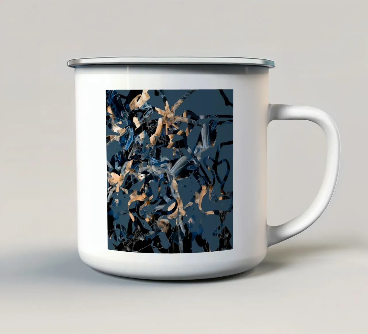 fiori tazza in smalto da Giulio Iurissevich
