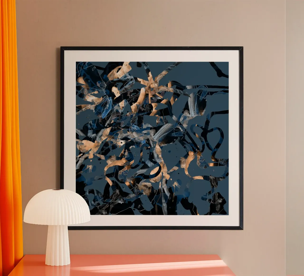 fiori poster con telaio in legno da Giulio Iurissevich