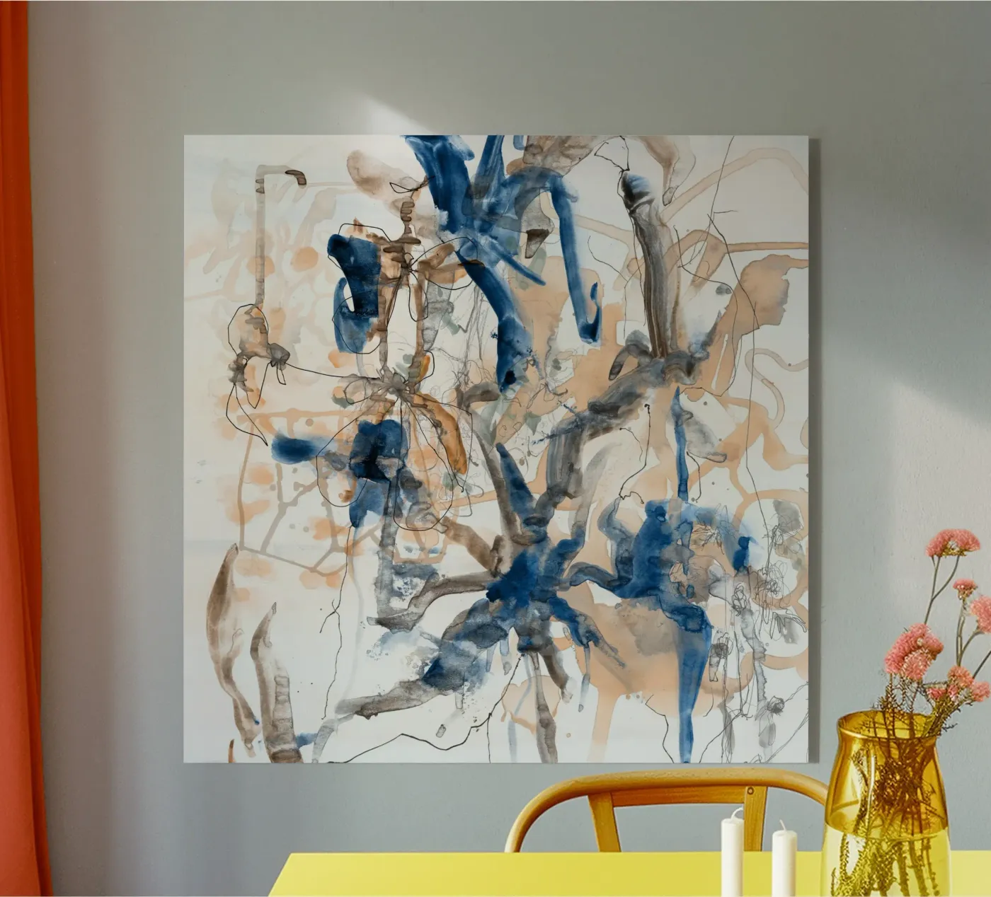flower splash acryl van Giulio Iurissevich