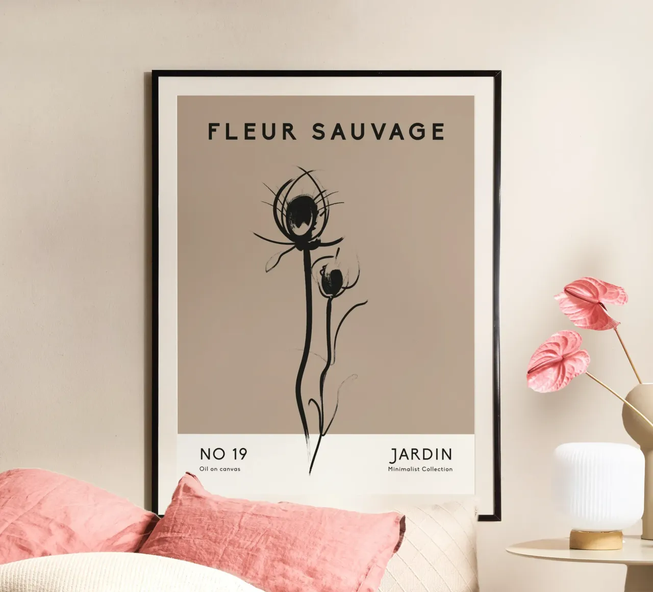 Harmonic Lines No 78 poster con telaio in plastica da treechild