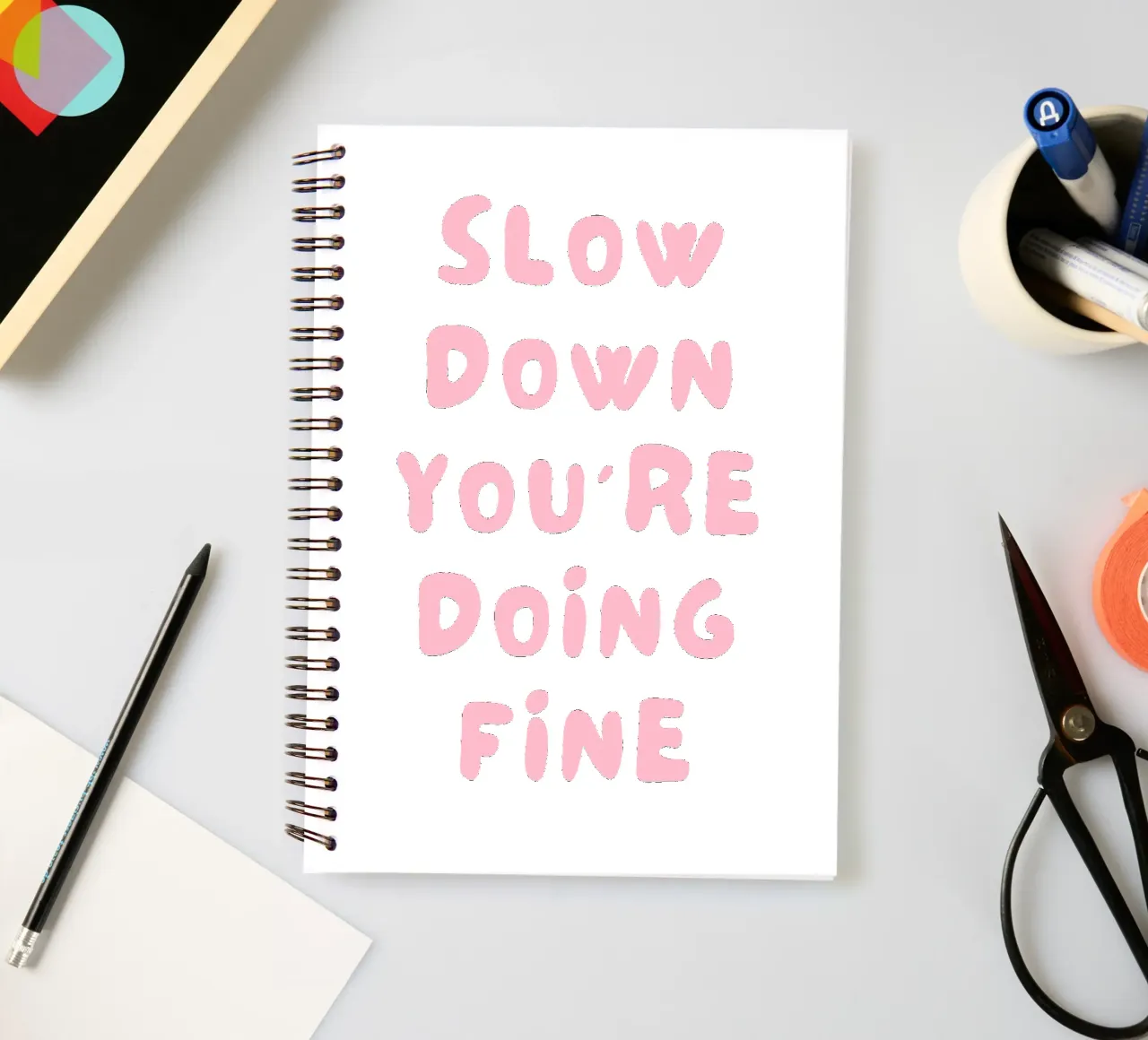 Slow down you 're doing fine spiral notebook by pdigitalprints