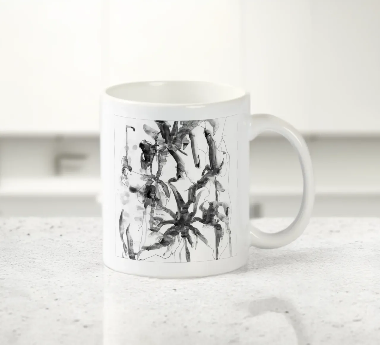 schizzo di fiori tazza in ceramica da Giulio Iurissevich