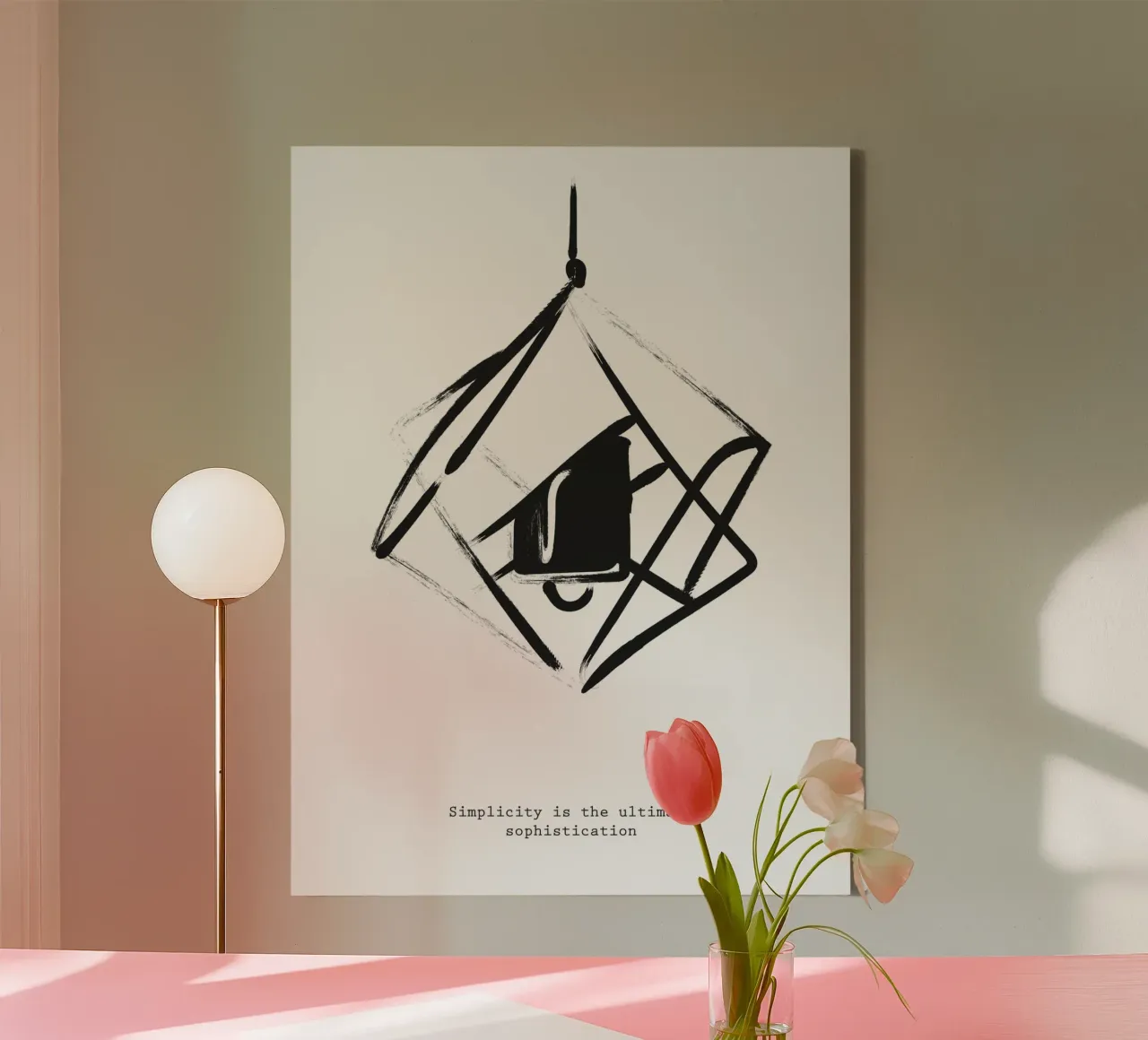 Harmonic Lines No 79 tela con Cornice a cassetta da treechild