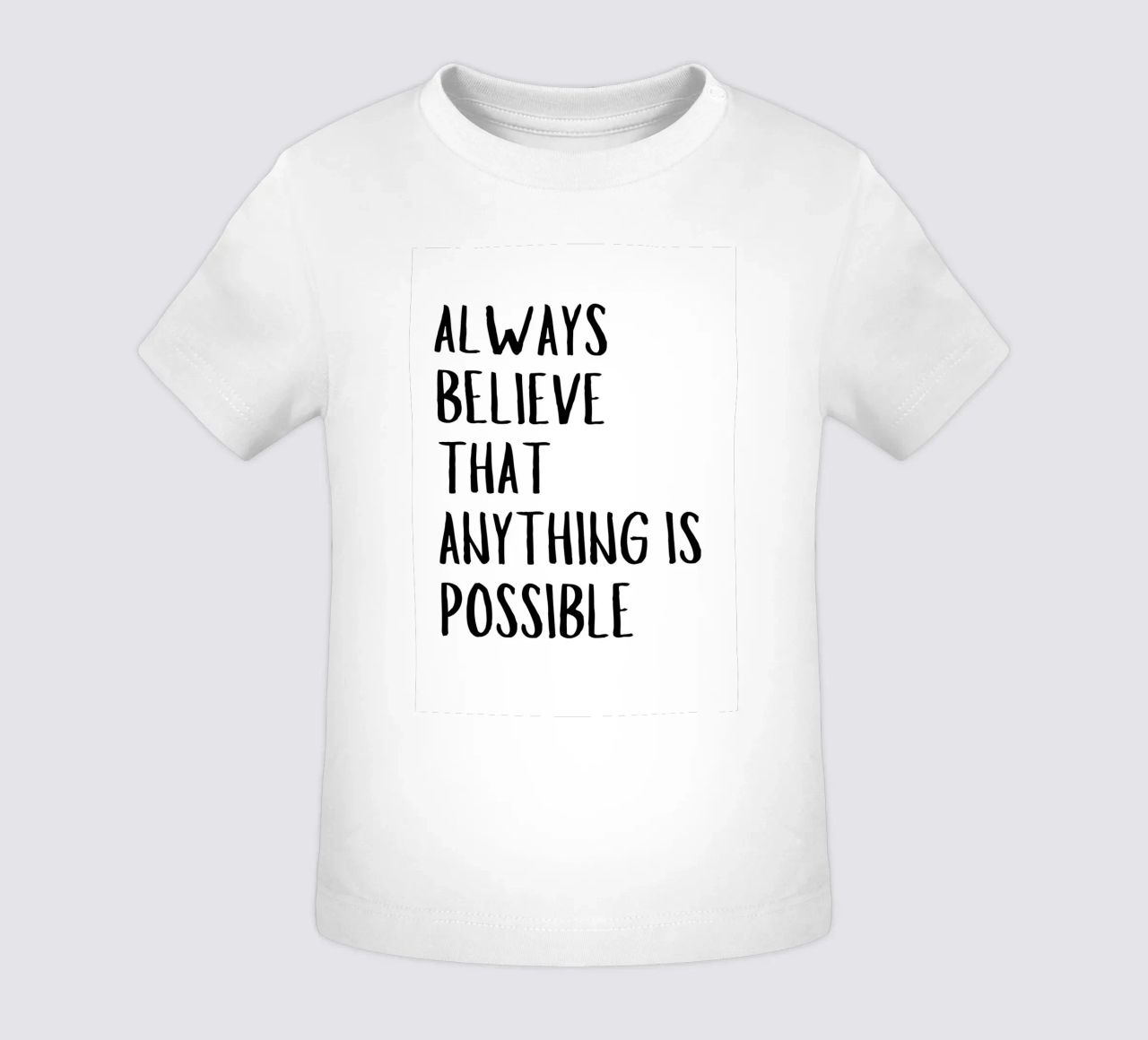 Credere sempre che tutto sia possibile maglietta neonato da pdigitalprints