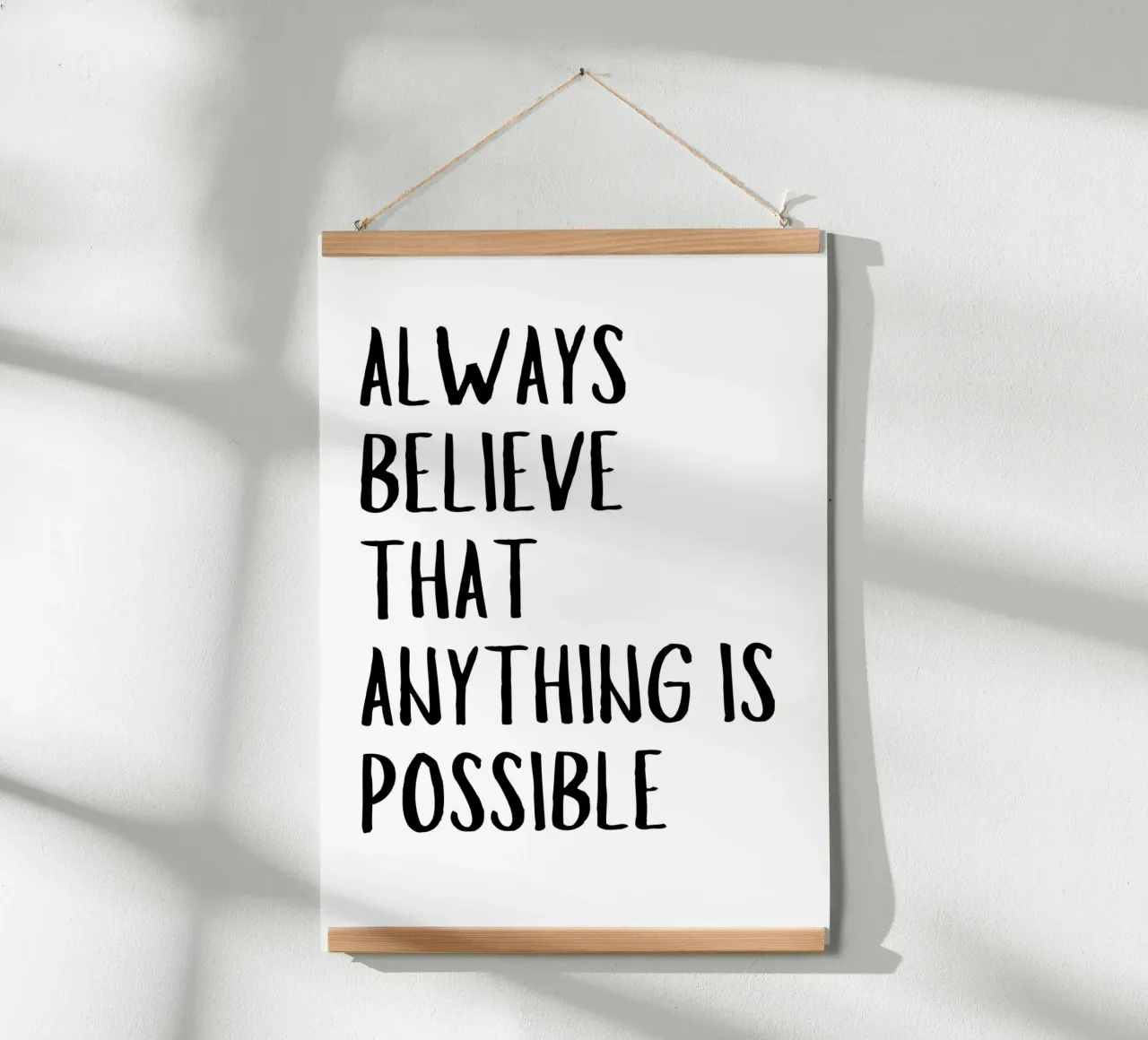 Croyez toujours que tout est possible poster avec cadre en plastique de pdigitalprints