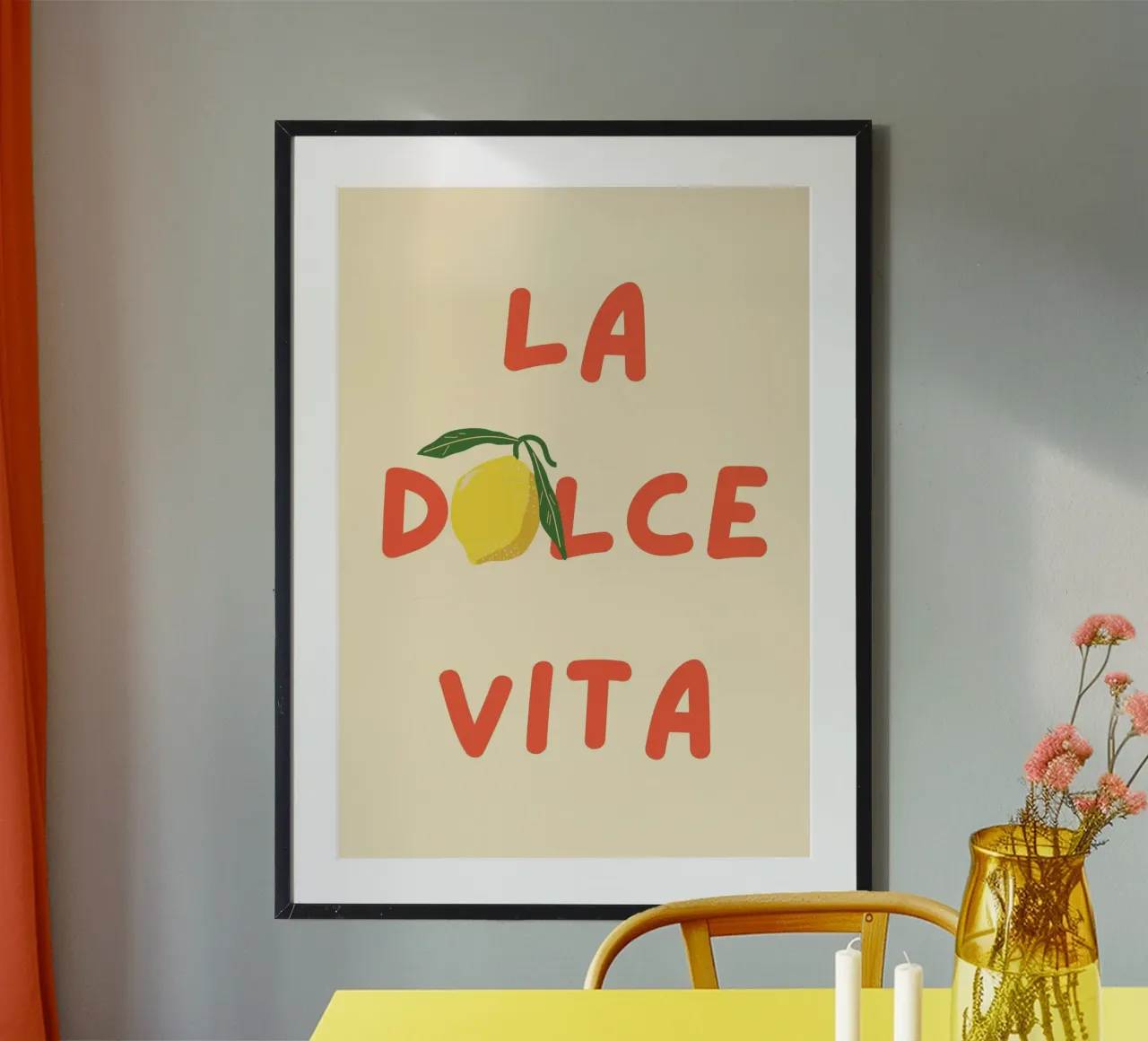 La dolce vita poster con telaio in alluminio da pdigitalprints