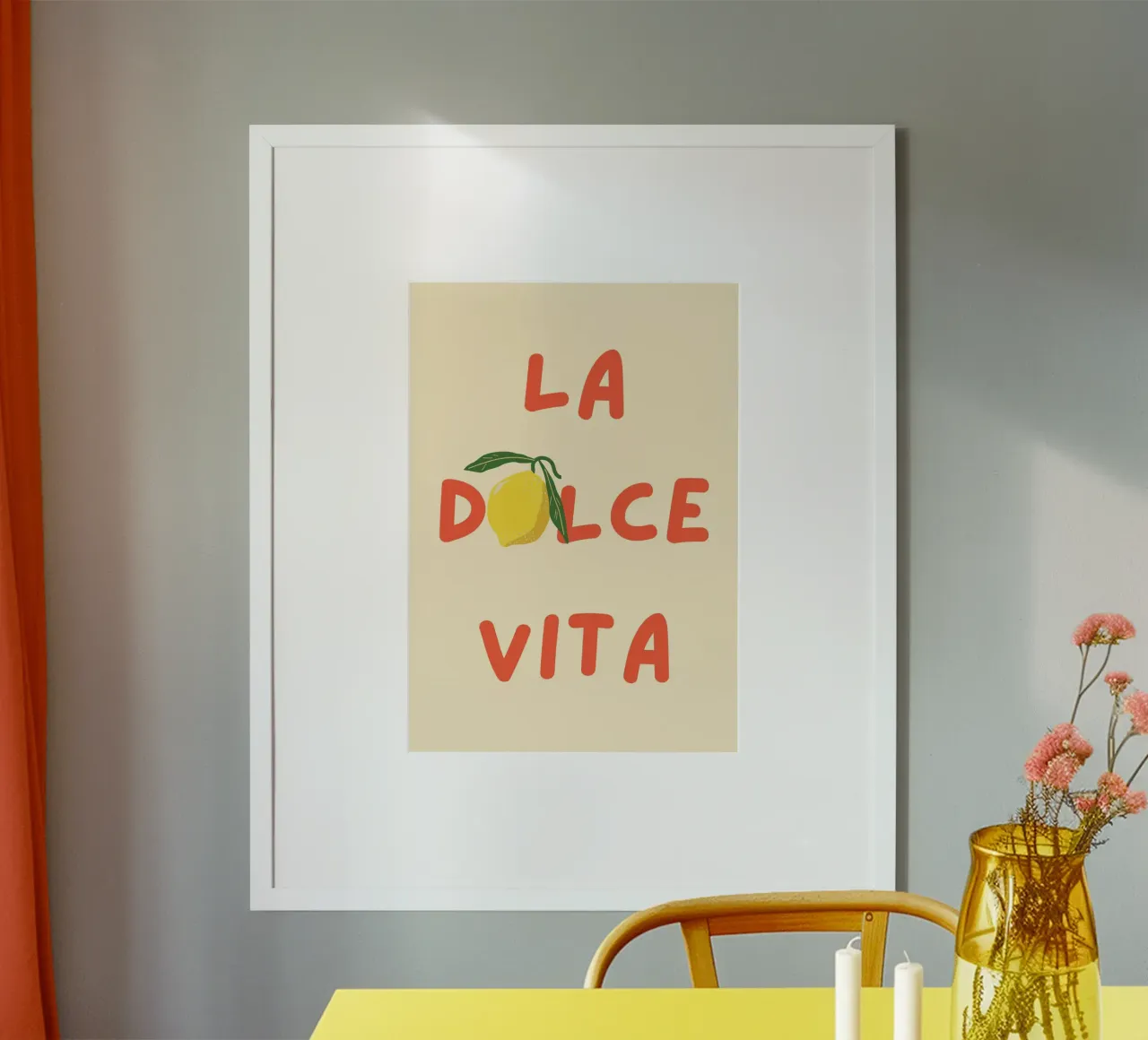 La dolce vita poster con telaio in alluminio da pdigitalprints