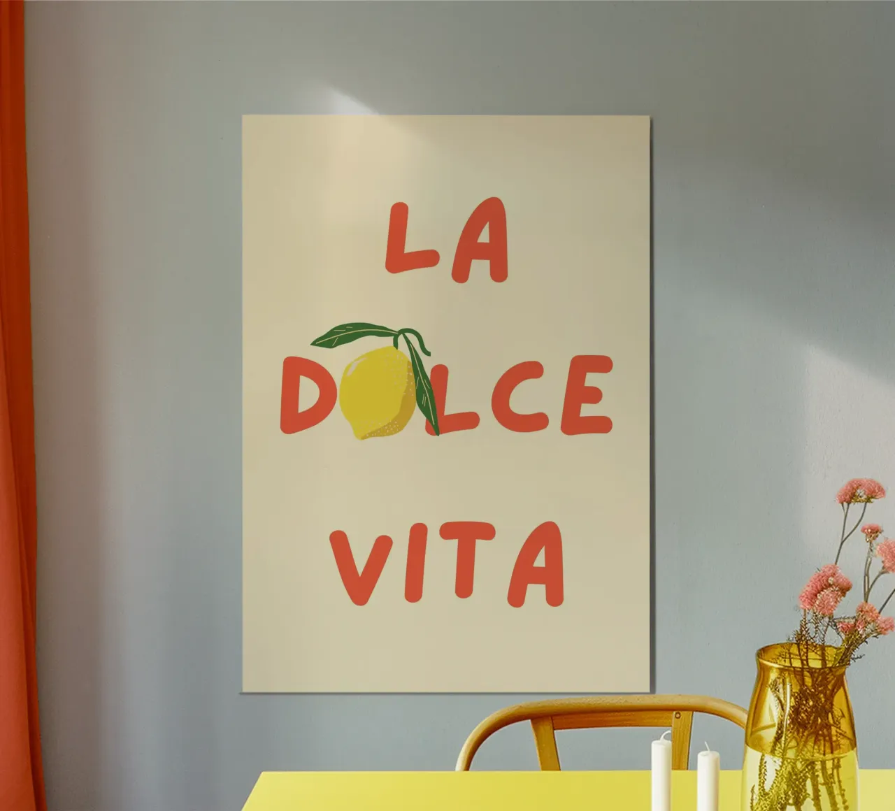 La dolce vita poster con telaio in alluminio da pdigitalprints