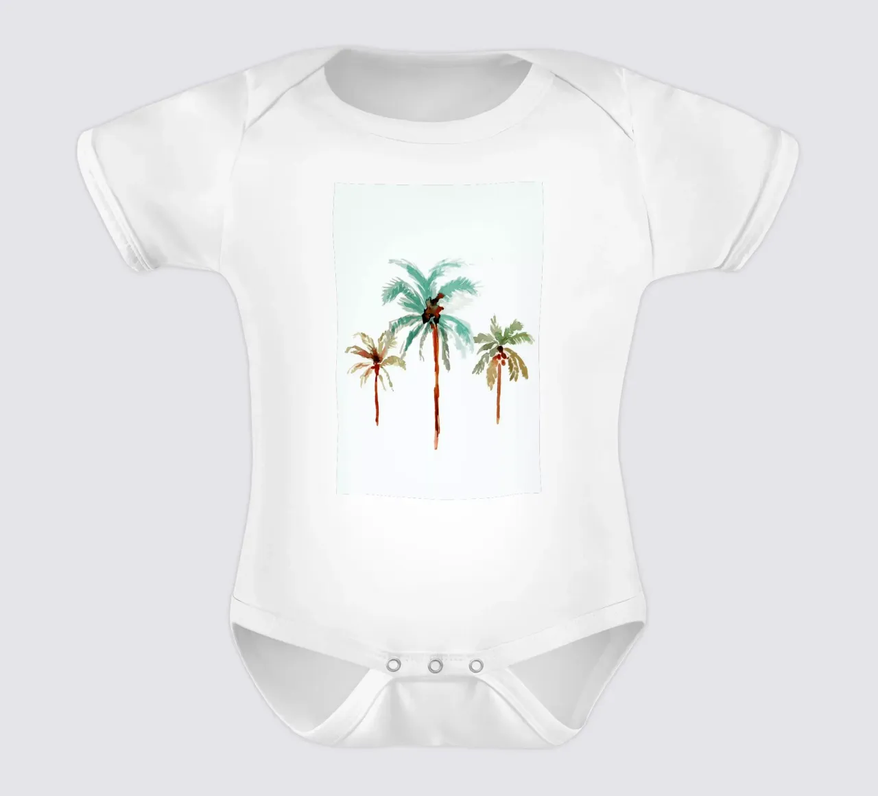 Palm Tree 1 body neonato maniche corte da Farina Kuklinski