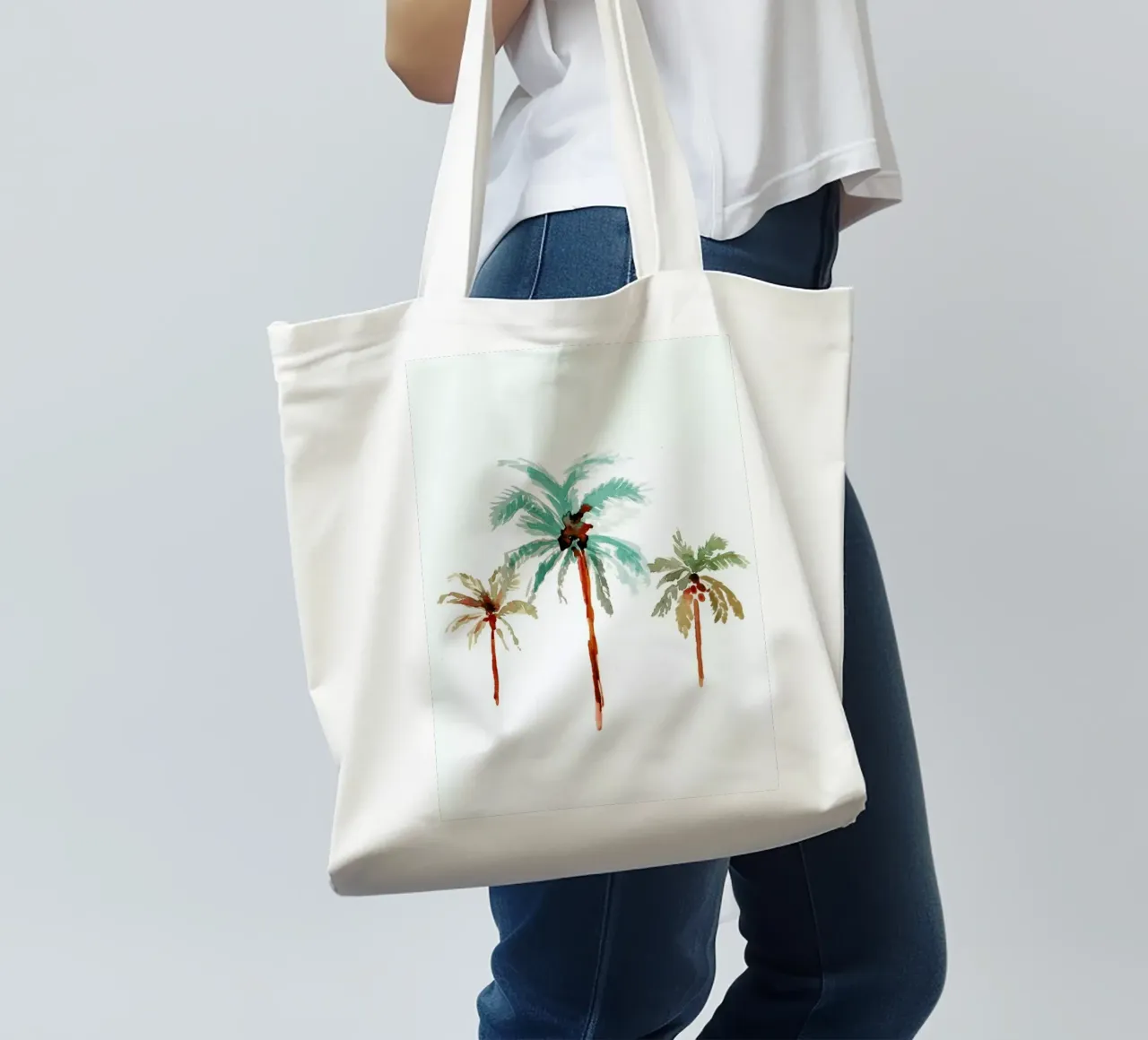 Palm Tree 1 borsa in juta da Farina Kuklinski