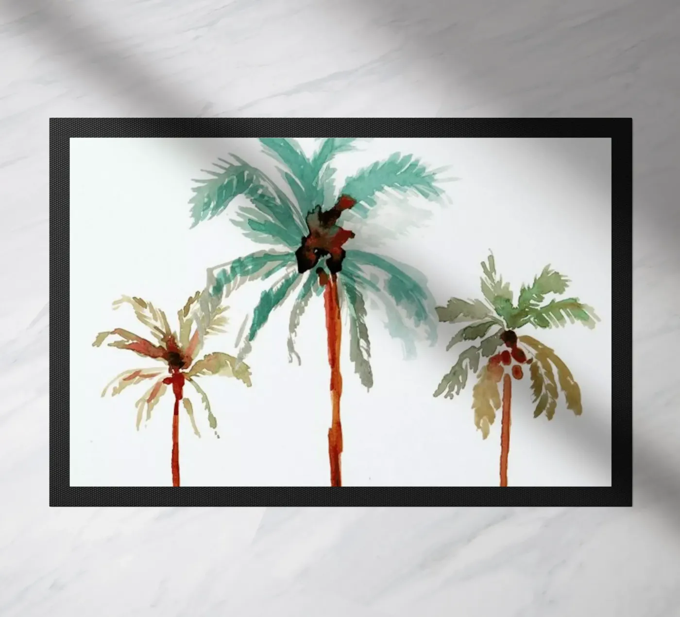 Palm Tree 1 doormat by Farina Kuklinski