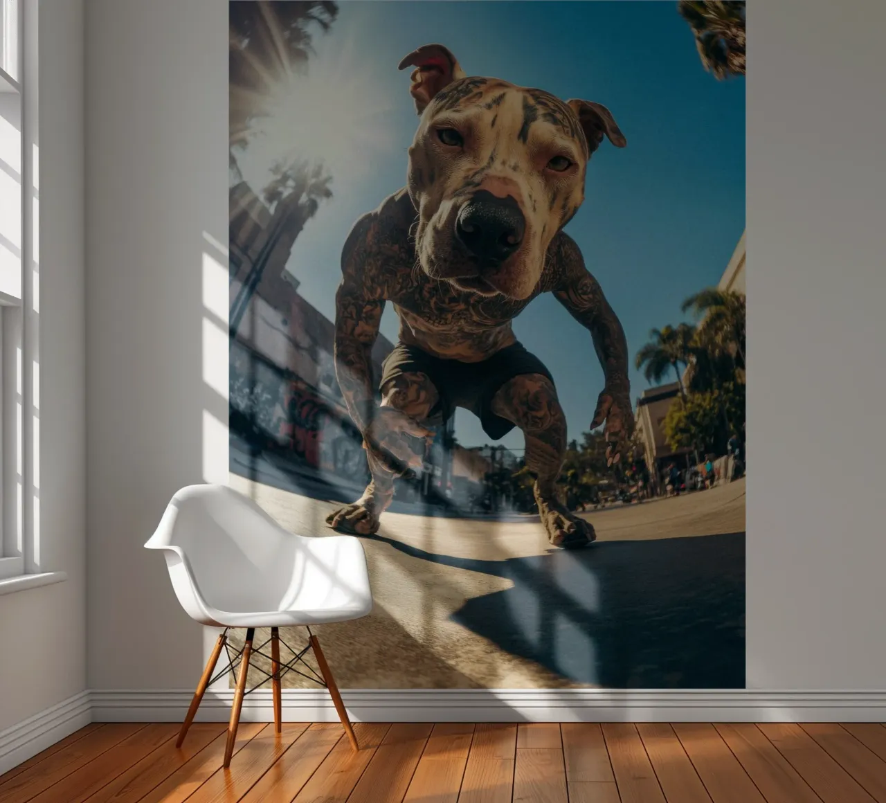 Blaze fotobehang van Affiches Chien Originales – Dogland