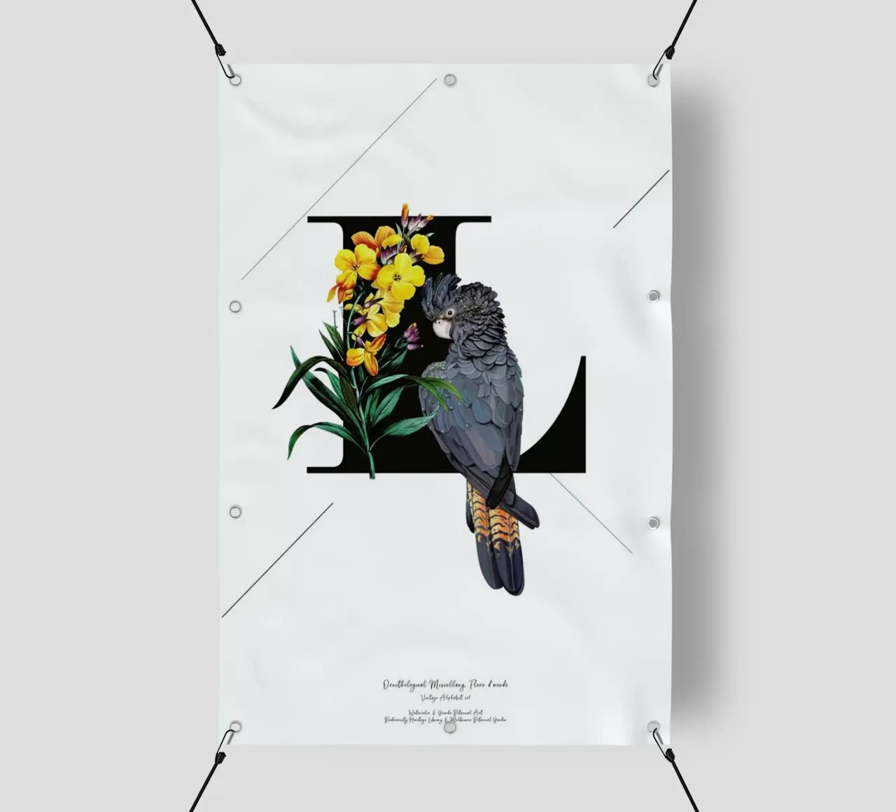 Botanical Alphabet - L telo in pvc da Froilein Juno
