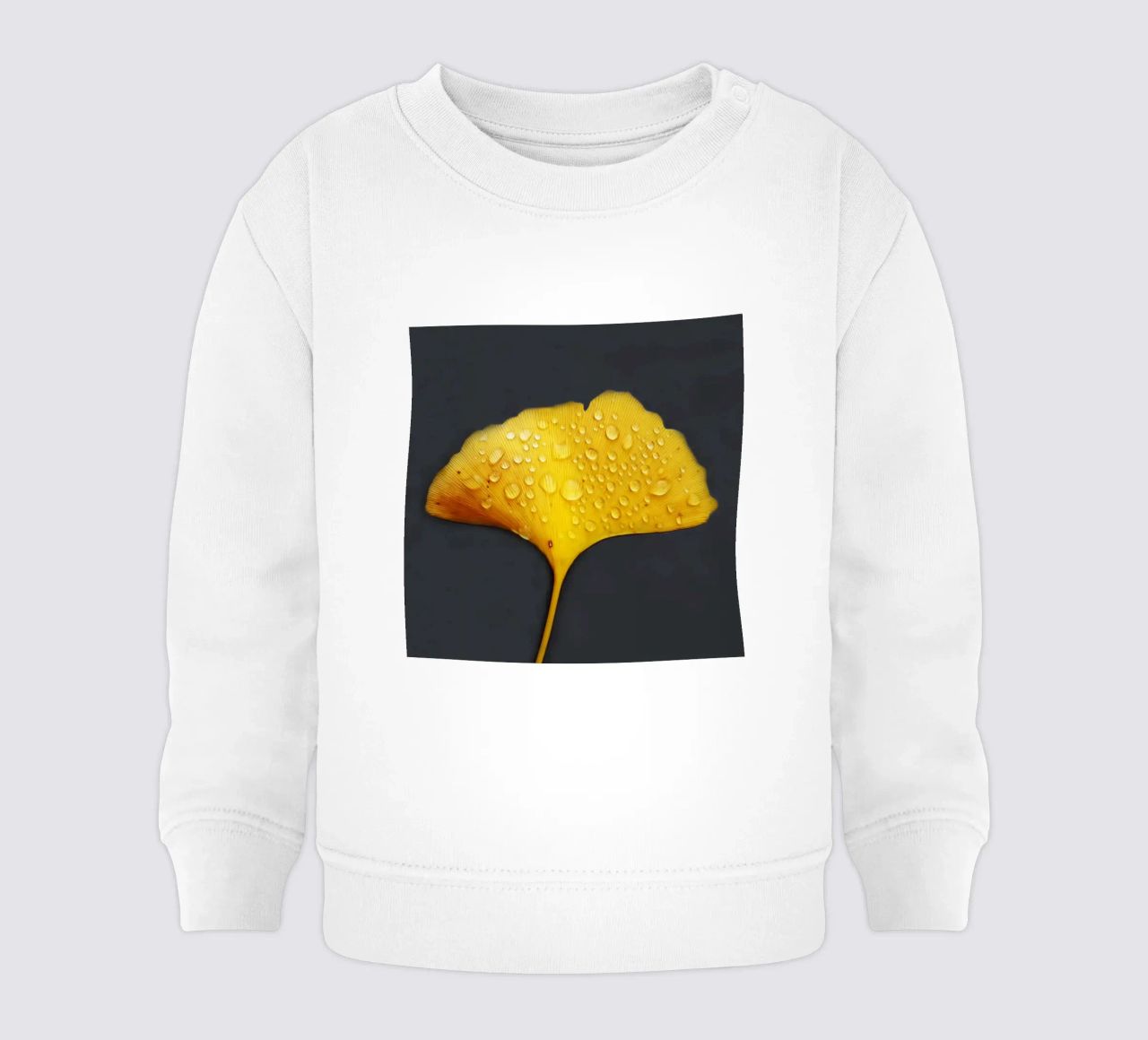 Foglie di ginkgo e gocce di rugiada felpa neonato da Teresa André